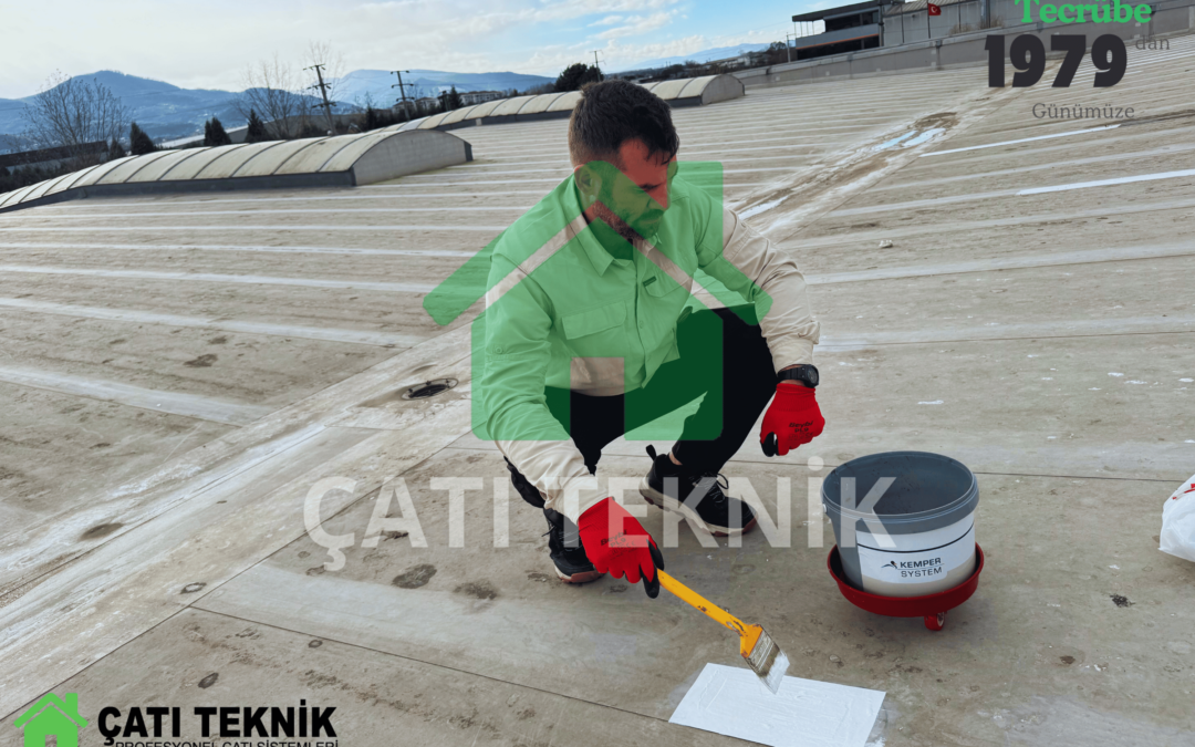 Su sızdıran membran çatı, PVC membran çatı ve TPO membran çatı tamiri uygulamaları
